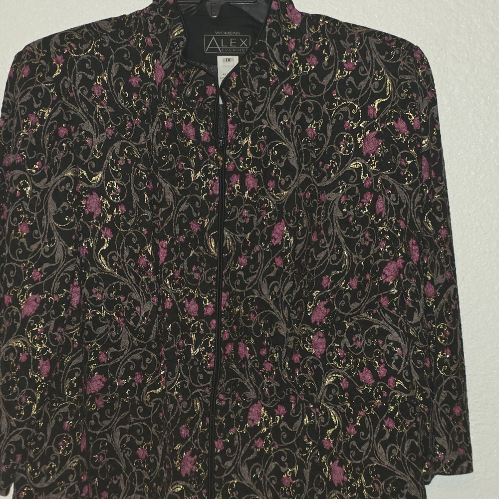 Alex Black and Pink Floral Jacket